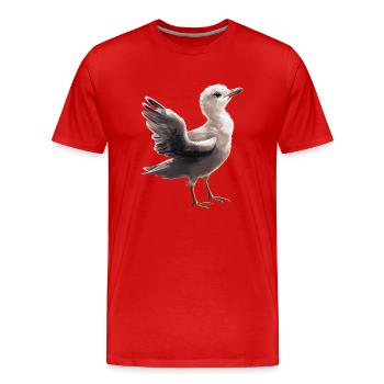 Bébé mouette Seabird - T-shirt bio Premium Homme - rouge - Devant - Damien (186cm)