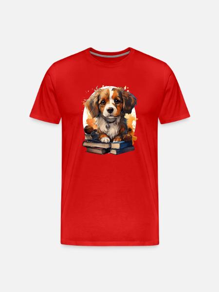 Beagle - Men's Premium Organic T-Shirt - red