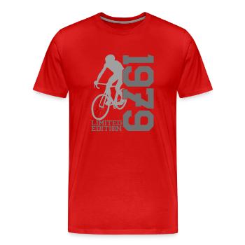 1979 Limited Edition - Radrennen Legende - Männer Premium Bio T-Shirt - Rot - Vorne - Damien (186cm)
