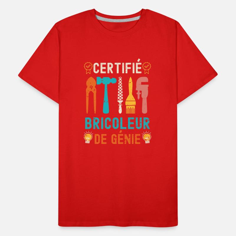certification de bricoleur de génie T-shirt bio Premium Homme