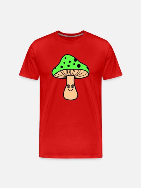 Hypnotic Mushroom - Men's Premium Organic T-Shirt - red