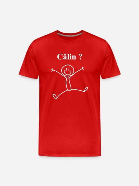 Fais moi un câlin - T-shirt bio Premium Homme - rouge