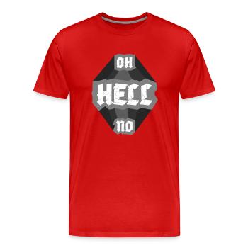 Oh Hell No Oh Hell No Funny Sarcasm Saying - Men's Premium Organic T-Shirt - red - Front - Damien (186cm)