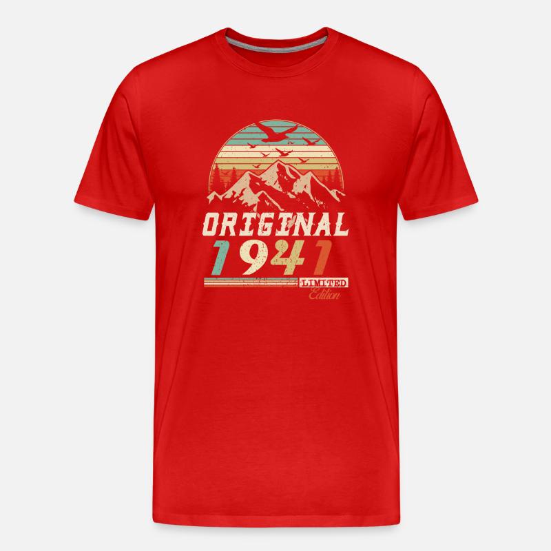 Datensatz 82 - Männer Premium Bio T-Shirt - Rot