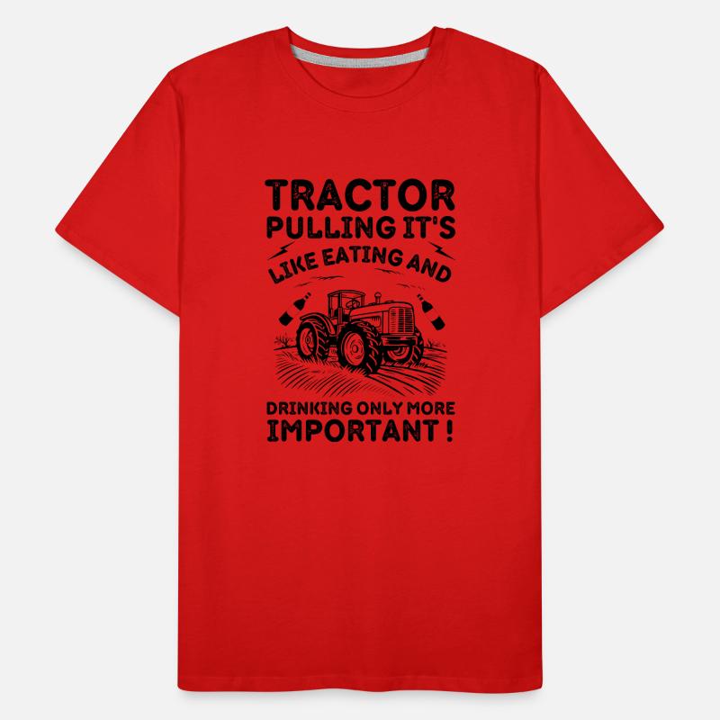 Tractor drinking farming Men's Premium Organic T-Shirt