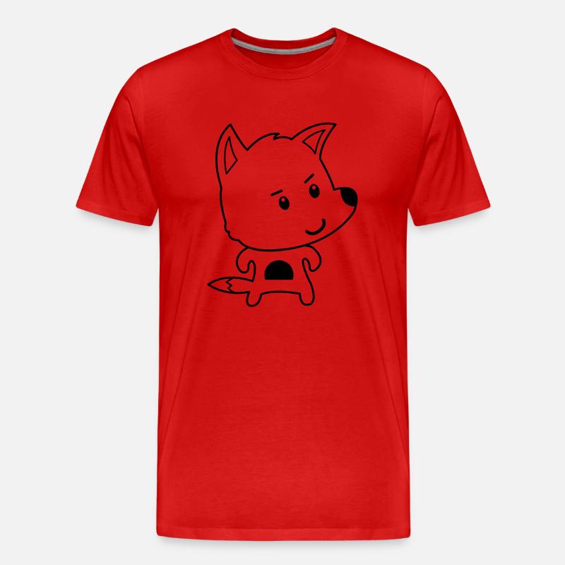 fuchs comic - Männer Premium Bio T-Shirt - Rot