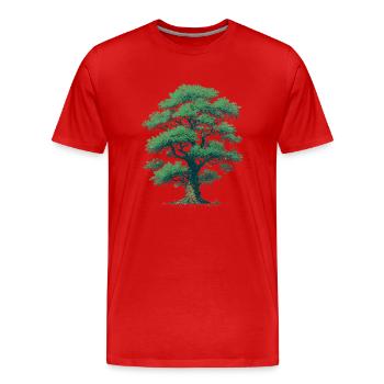 Arbre - T-shirt bio Premium Homme - rouge - Devant - Damien (186cm)