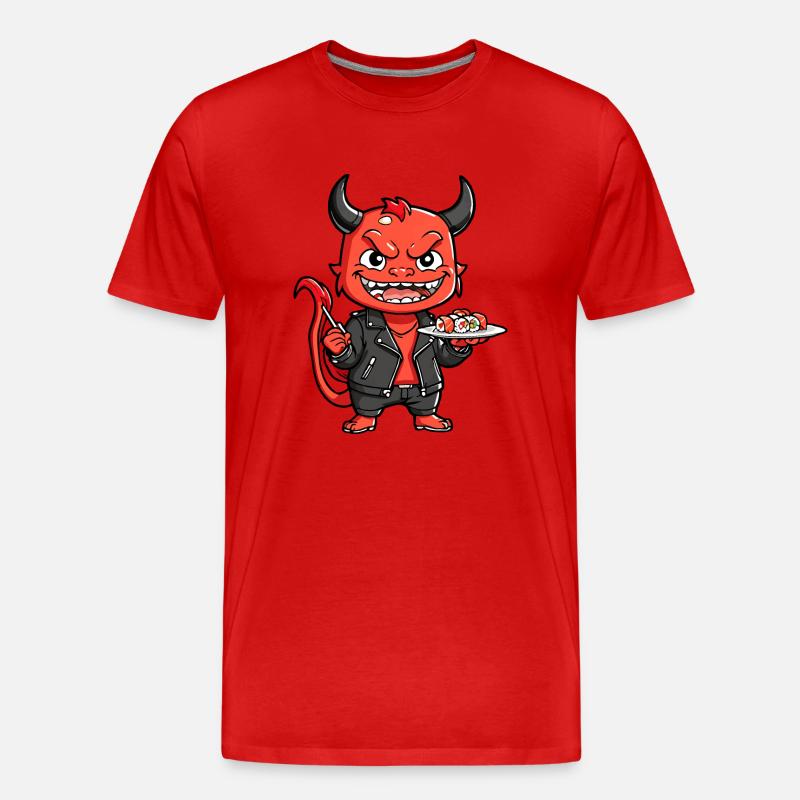 Roter Teufel - Männer Premium Bio T-Shirt - Rot