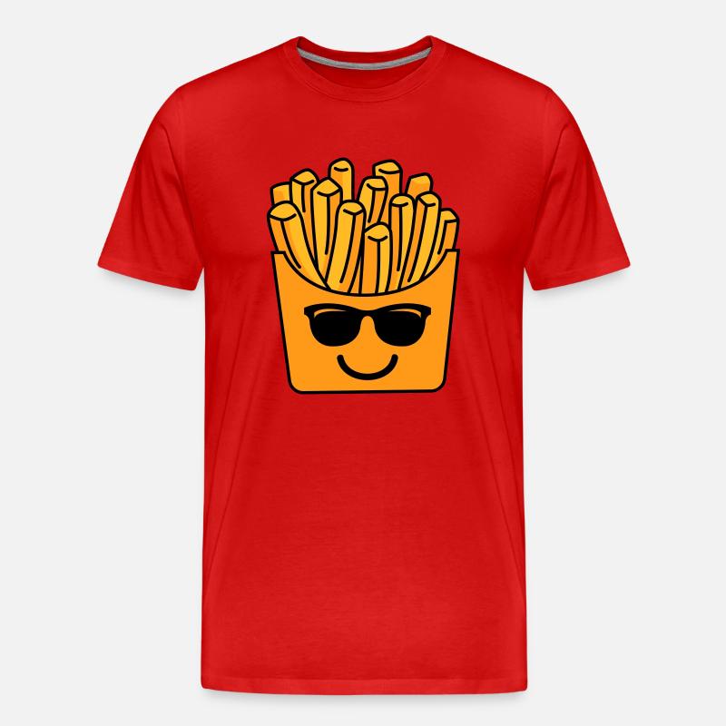 pommes cool - Männer Premium Bio T-Shirt - Rot