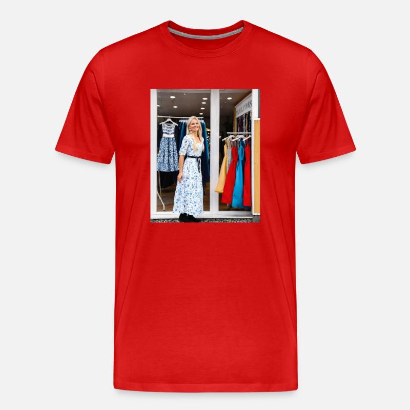Das Kleidergeschäft 👗 - Männer Premium Bio T-Shirt - Rot