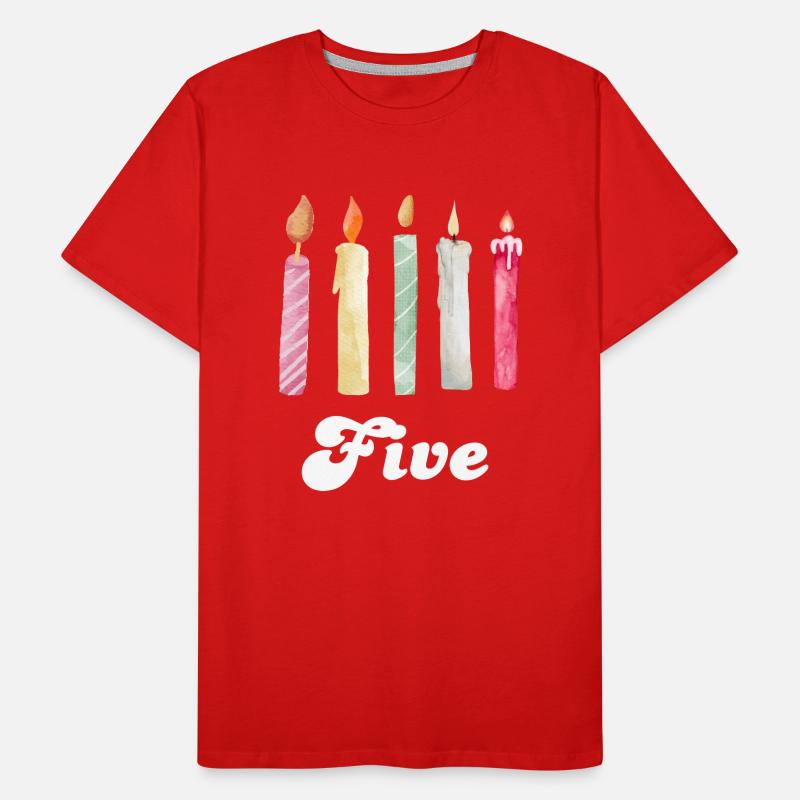 5th Anniversary Candle Men's Premium Organic T-Shirt