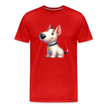 Bull Terrier 5 - Men's Premium Organic T-Shirt - red - Front - Damien (186cm)