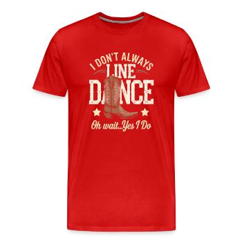 Rythme et humour combinés - T-shirt bio Premium Homme - rouge - Devant - Damien (186cm)