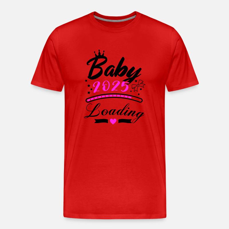 baby 2025 loading - Männer Premium Bio T-Shirt - Rot