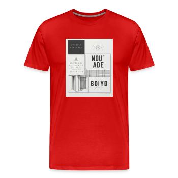 Affiche d’architecture moderne - T-shirt bio Premium Homme - rouge - Devant - Damien (186cm)