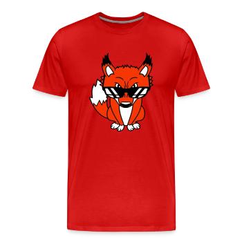 Renard Lunettes de soleil Cool Peeps High Evil Eye Fun - T-shirt bio Premium Homme - rouge - Devant - Damien (186cm)
