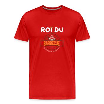 Roi du barbecue - T-shirt bio Premium Homme - rouge - Devant - Damien (186cm)