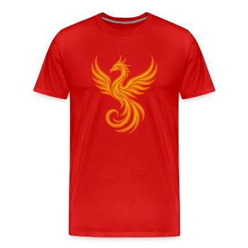 phoenix - Männer Premium Bio T-Shirt - Rot - Vorne - Damien (186cm)
