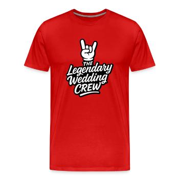 Équipe de mariage Fête de mariage - T-shirt bio Premium Homme - rouge - Devant - Damien (186cm)