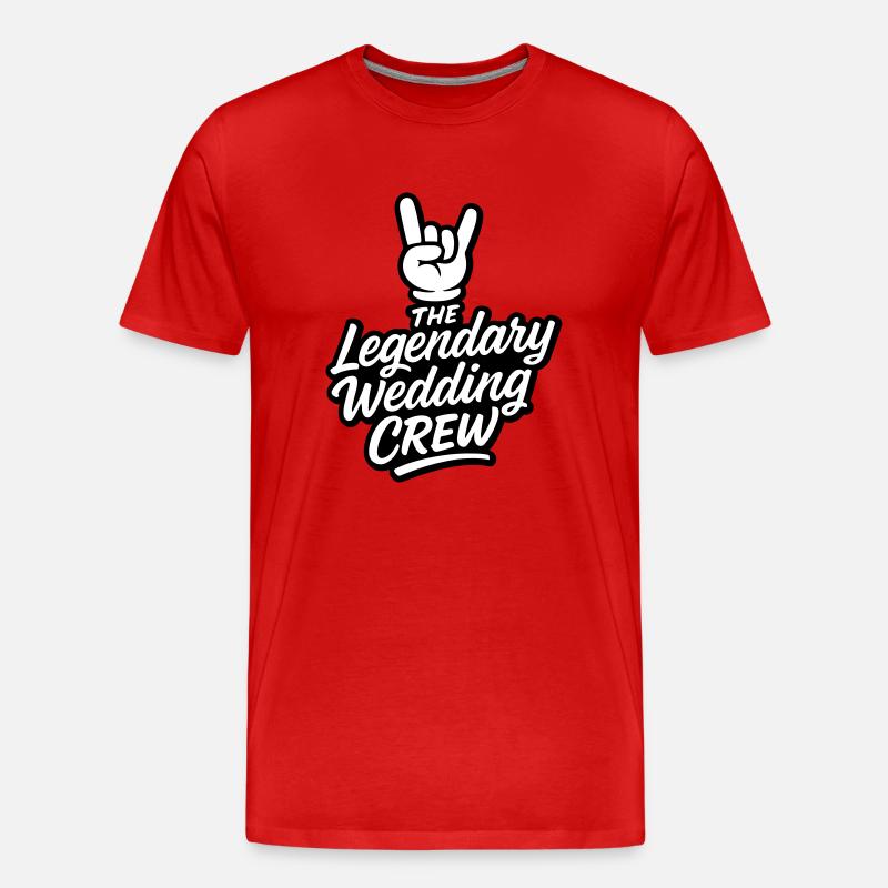 Hochzeit Crew Hochzeitsfeier - Männer Premium Bio T-Shirt - Rot
