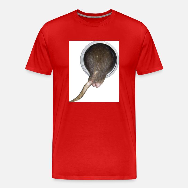 Ratte im Rohr hinter - Männer Premium Bio T-Shirt - Rot