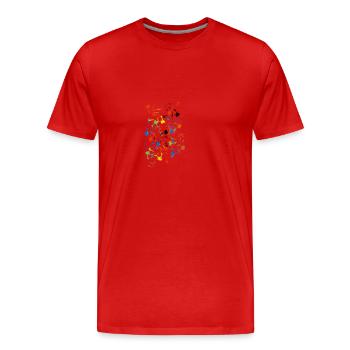 Ich bin Kunst - Männer Premium Bio T-Shirt - Rot - Vorne - Damien (186cm)