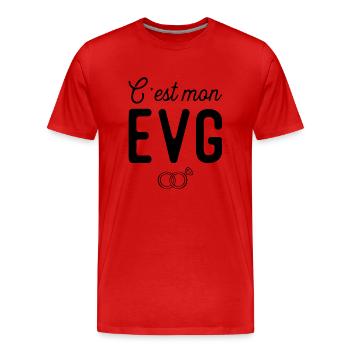 C'est mon evg mariage - T-shirt bio Premium Homme - rouge - Devant - Damien (186cm)