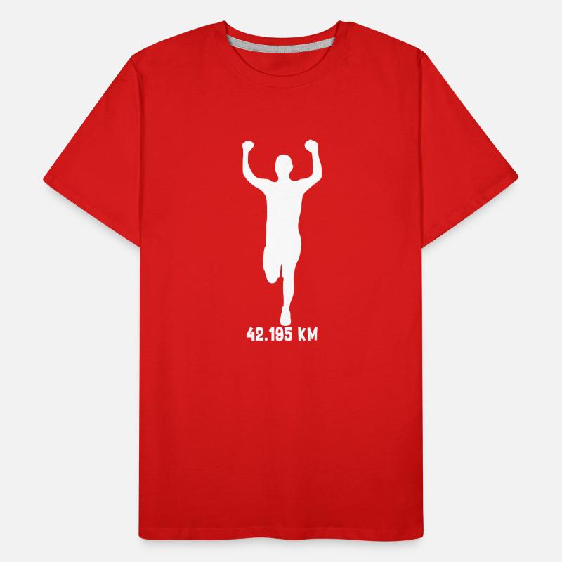 Marathon Runner 42.195 km Men's Premium Organic T-Shirt