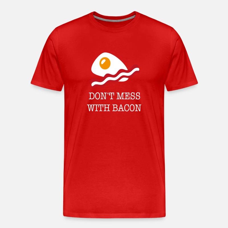 bacon - Männer Premium Bio T-Shirt - Rot