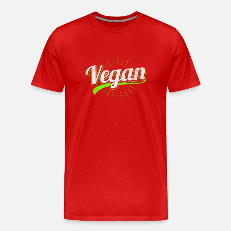 Ich bin Veganer - Männer Premium Bio T-Shirt - Rot