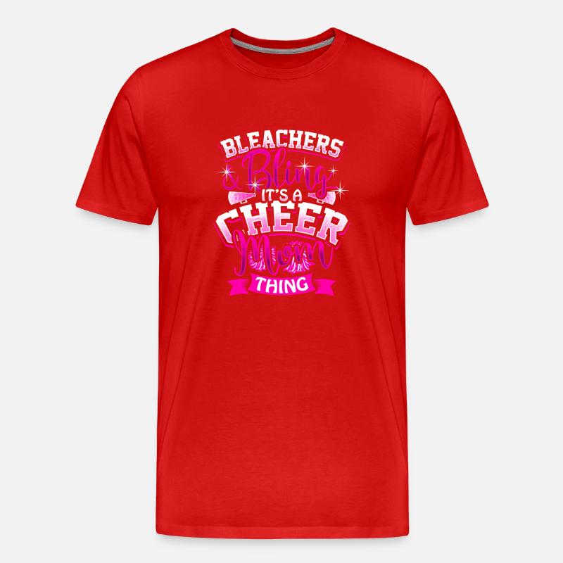 Cheerleader Mutter Mom Geschenk - Männer Premium Bio T-Shirt - Rot