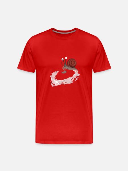 Silly snail gift - Men's Premium Organic T-Shirt - red