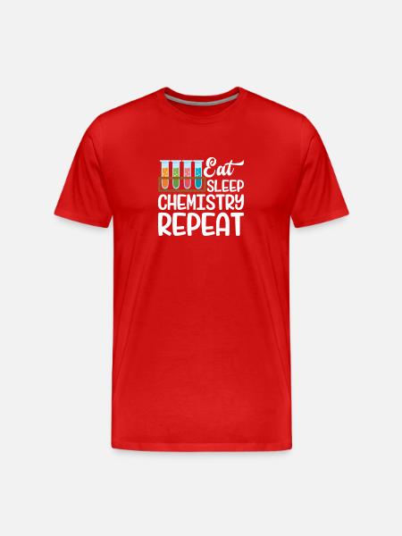 Eat Sleep Chemistry Repeat - Men's Premium Organic T-Shirt - red