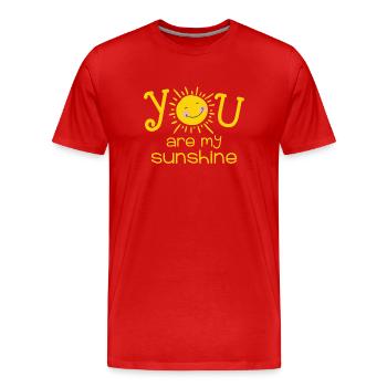 Vous êtes mon rayon de soleil - T-shirt bio Premium Homme - rouge - Devant - Damien (186cm)