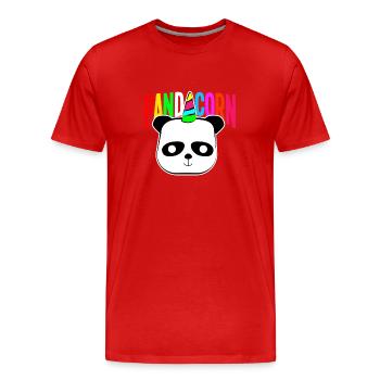 Unicorn Noël nouveau nouveau cadeau arc-en- - T-shirt bio Premium Homme - rouge - Devant - Damien (186cm)