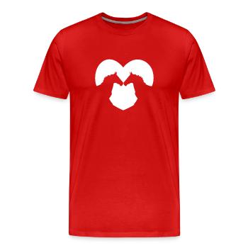 Horses Heart - Horses Heart - Men's Premium Organic T-Shirt - red - Front - Damien (186cm)