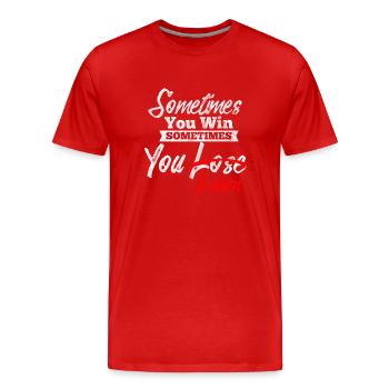 Motivation shirt for learning - Men's Premium Organic T-Shirt - red - Front - Damien (186cm)