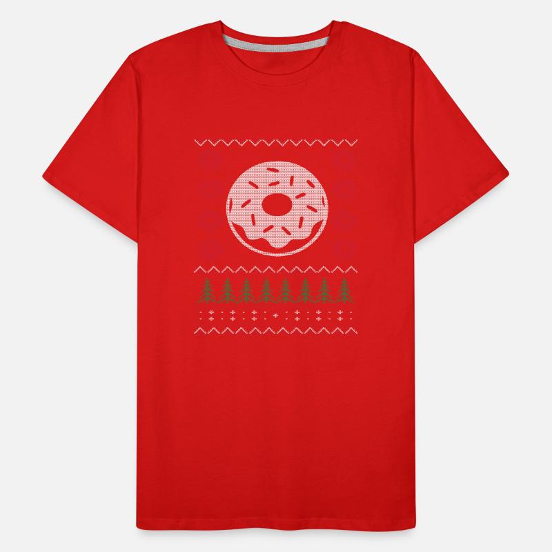 Donut laid cadeau de Noël Pull T-shirt bio Premium Homme
