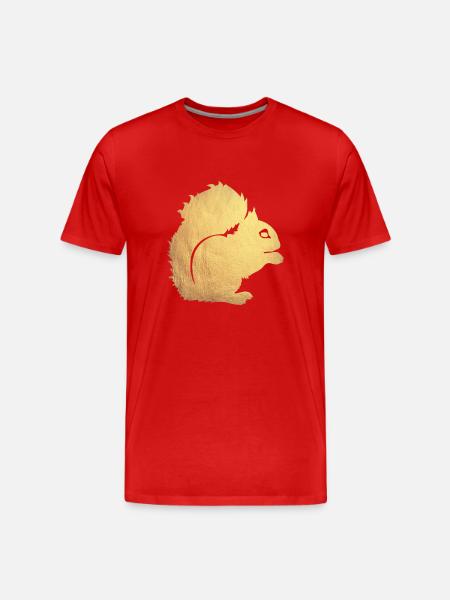 gold eichhörnchen - Männer Premium Bio T-Shirt - Rot