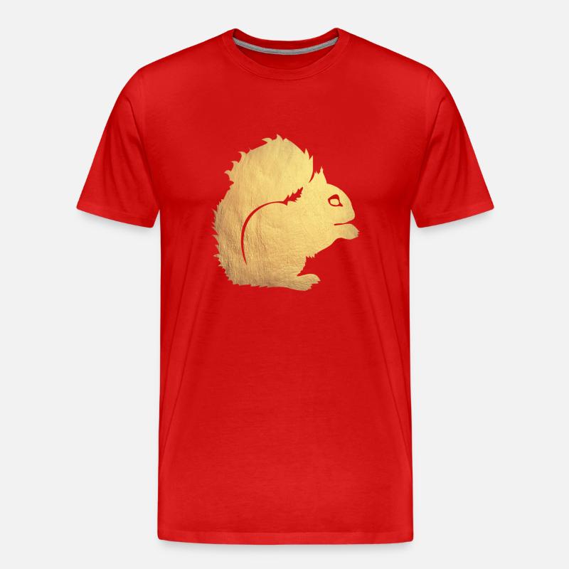 gold eichhörnchen - Männer Premium Bio T-Shirt - Rot
