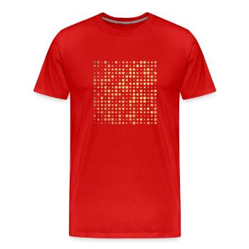 goldene Punkte - Männer Premium Bio T-Shirt - Rot - Vorne - Damien (186cm)