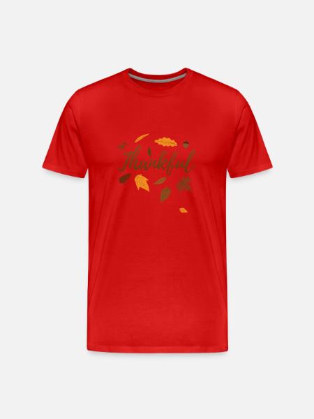 Dankbarer Herbst-Erntedankfest-Geschenk-Fall-Liebe - Männer Premium Bio T-Shirt - Rot