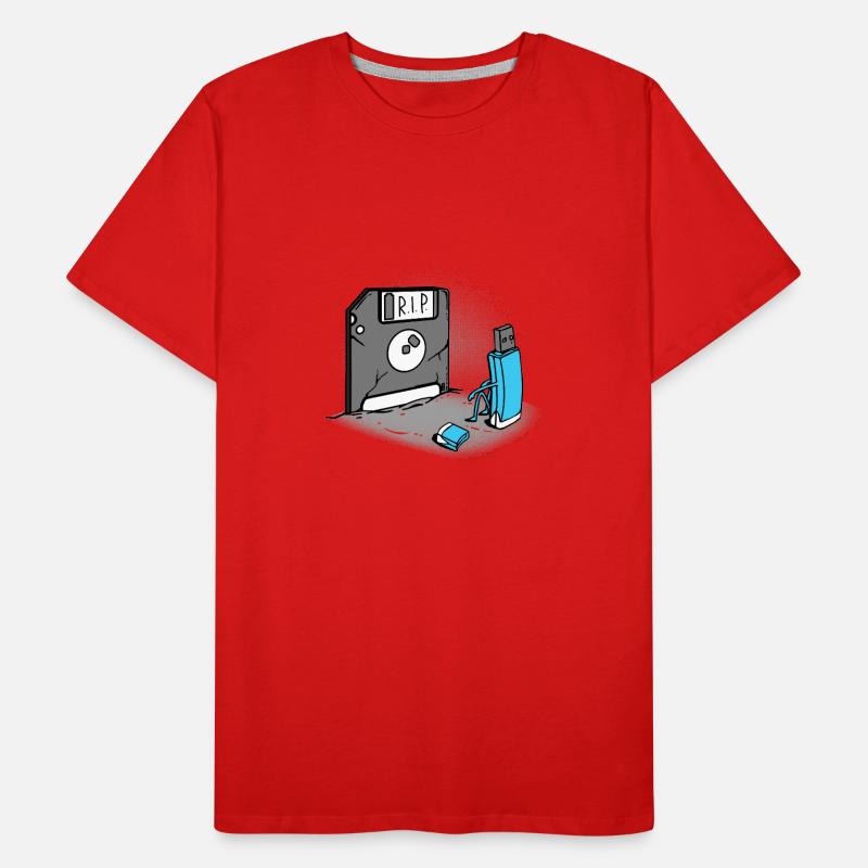 USB Diskette Retro Männer Premium Bio T-Shirt