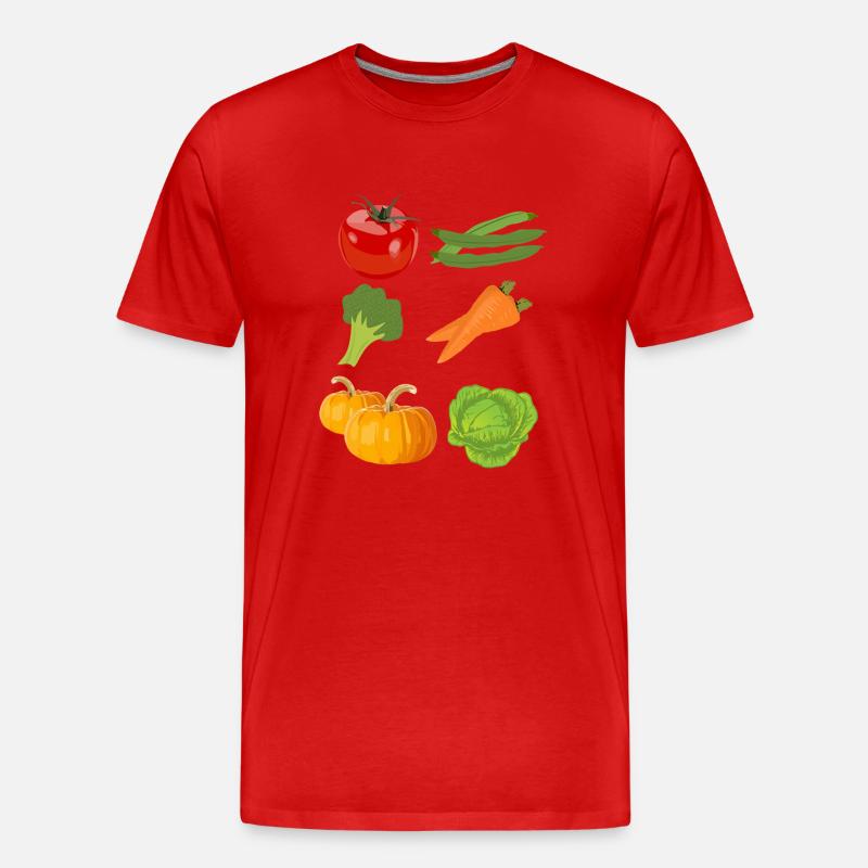 tomate tomates tomate légume vegetables7 - T-shirt bio Premium Homme - rouge