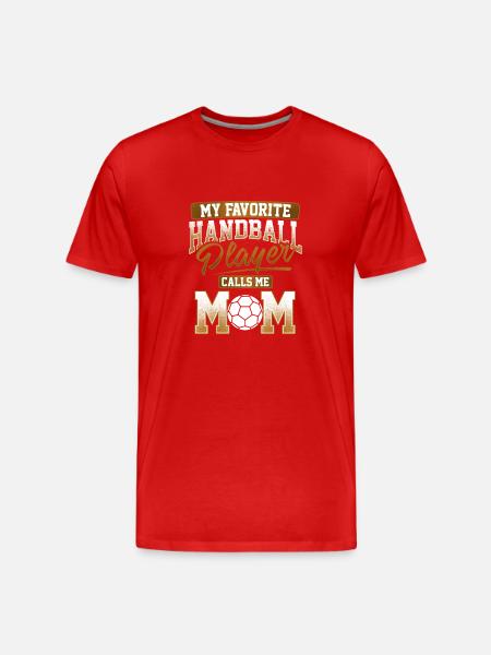 Handball player mom gift - Men's Premium Organic T-Shirt - red