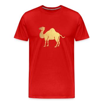 chameau or - T-shirt bio Premium Homme - rouge - Devant - Damien (186cm)