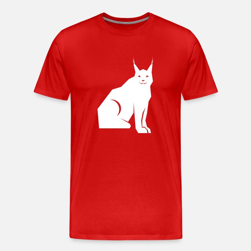 luchs - Männer Premium Bio T-Shirt - Rot