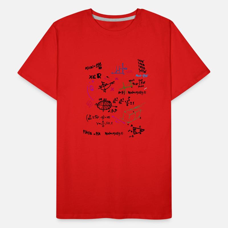 Math complexe tableau mathématique avec des formules T-shirt bio Premium Homme