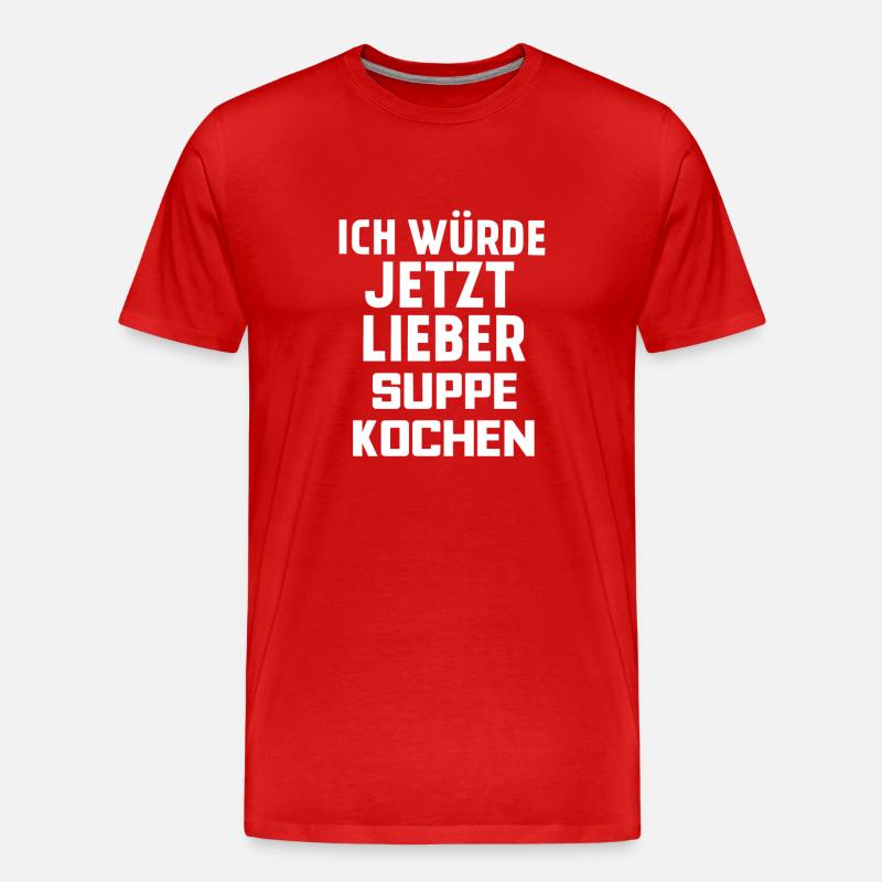 SUPPE KOCHEN - Männer Premium Bio T-Shirt - Rot