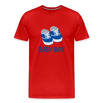 Baby Boy - Männer Premium Bio T-Shirt - Rot - Vorne - Damien (186cm)
